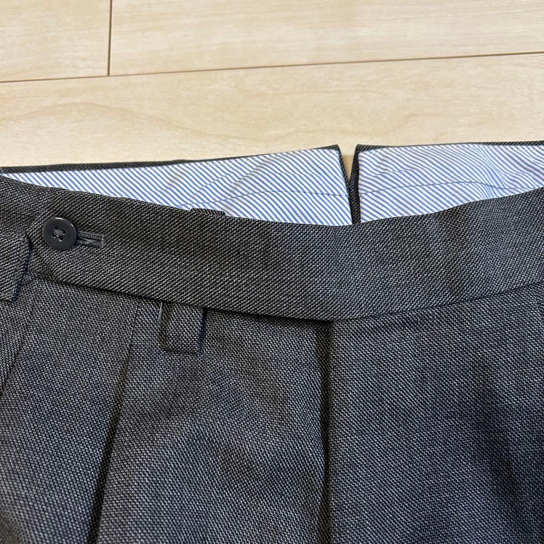 リングヂャケット スラックス グレー ウール100% サイドアジャスター 日本製