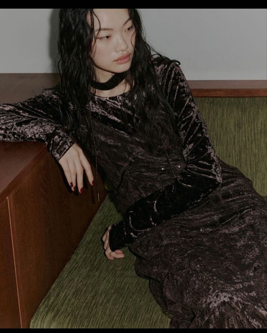 スーツ・フォーマル・ドレス ANDRESD sparkle lace velour dress