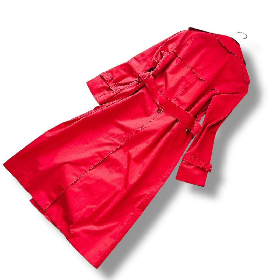 ヴィンテージ Aquascutum トレンチコート 赤 UK製 ベルト付