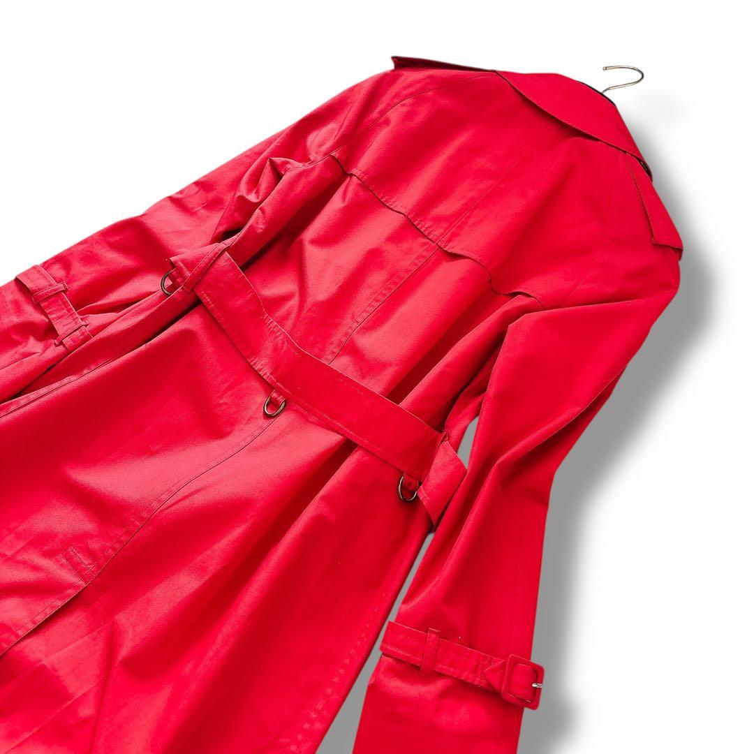 ヴィンテージ Aquascutum トレンチコート 赤 UK製 ベルト付