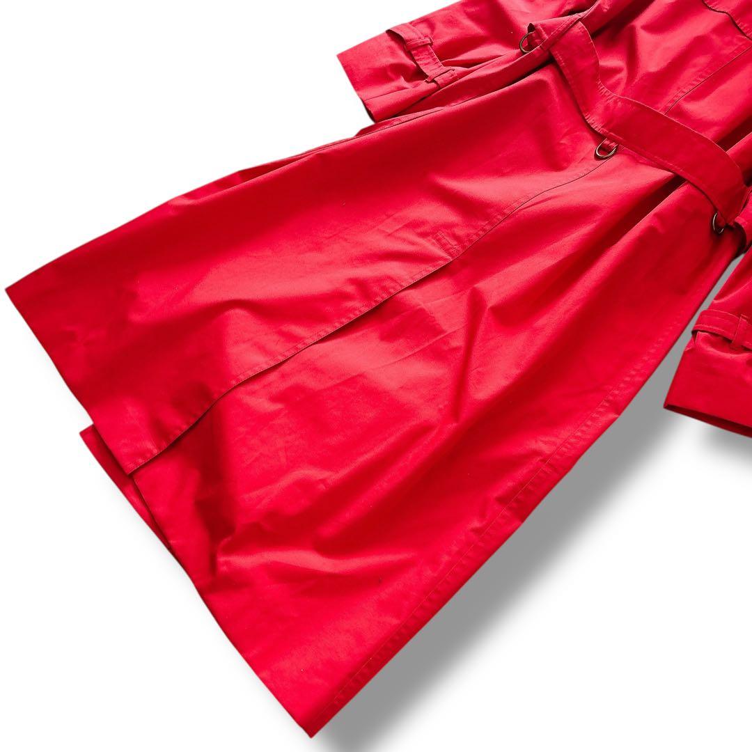 ヴィンテージ Aquascutum トレンチコート 赤 UK製 ベルト付