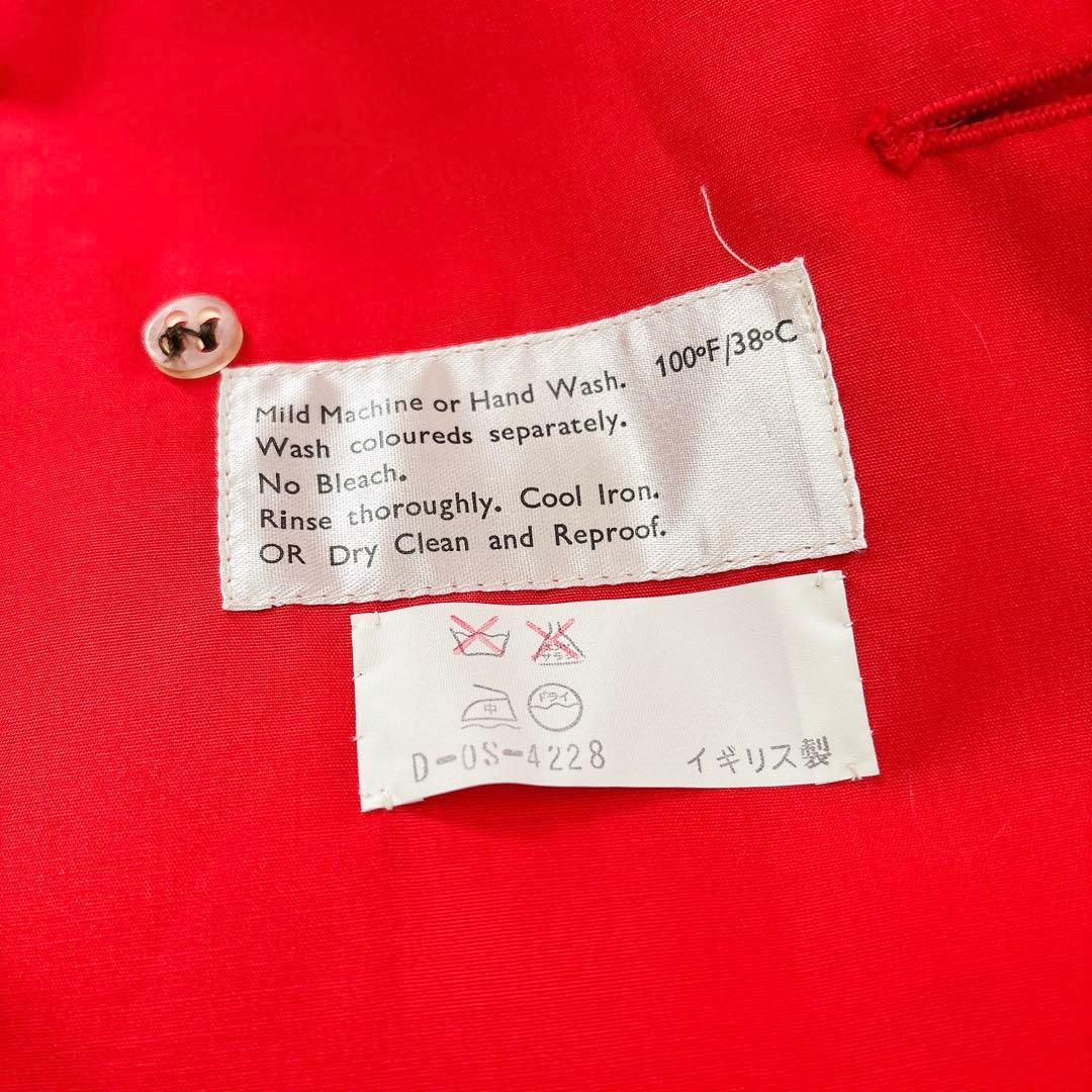 ヴィンテージ Aquascutum トレンチコート 赤 UK製 ベルト付