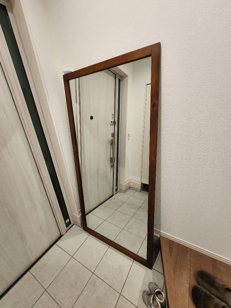 木製フレーム 縦長スタンドミラー 180cm×80cm