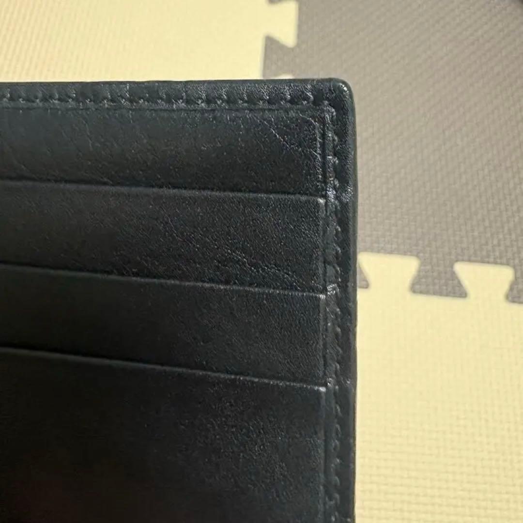 GUCCI 二つ折り　財布　マネークリップ ブラック　レザー