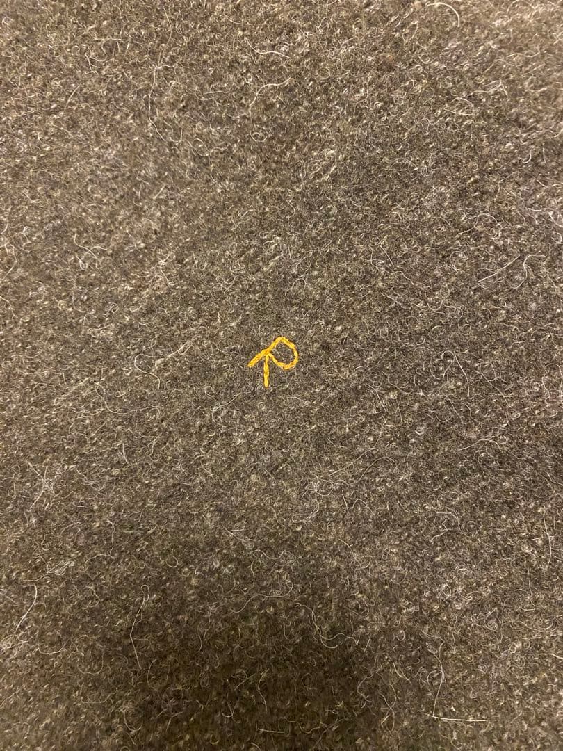 【美品】45R ビーズ刺繍 ふっくら柔らか縮絨 コート 色は1番人気ブラウン