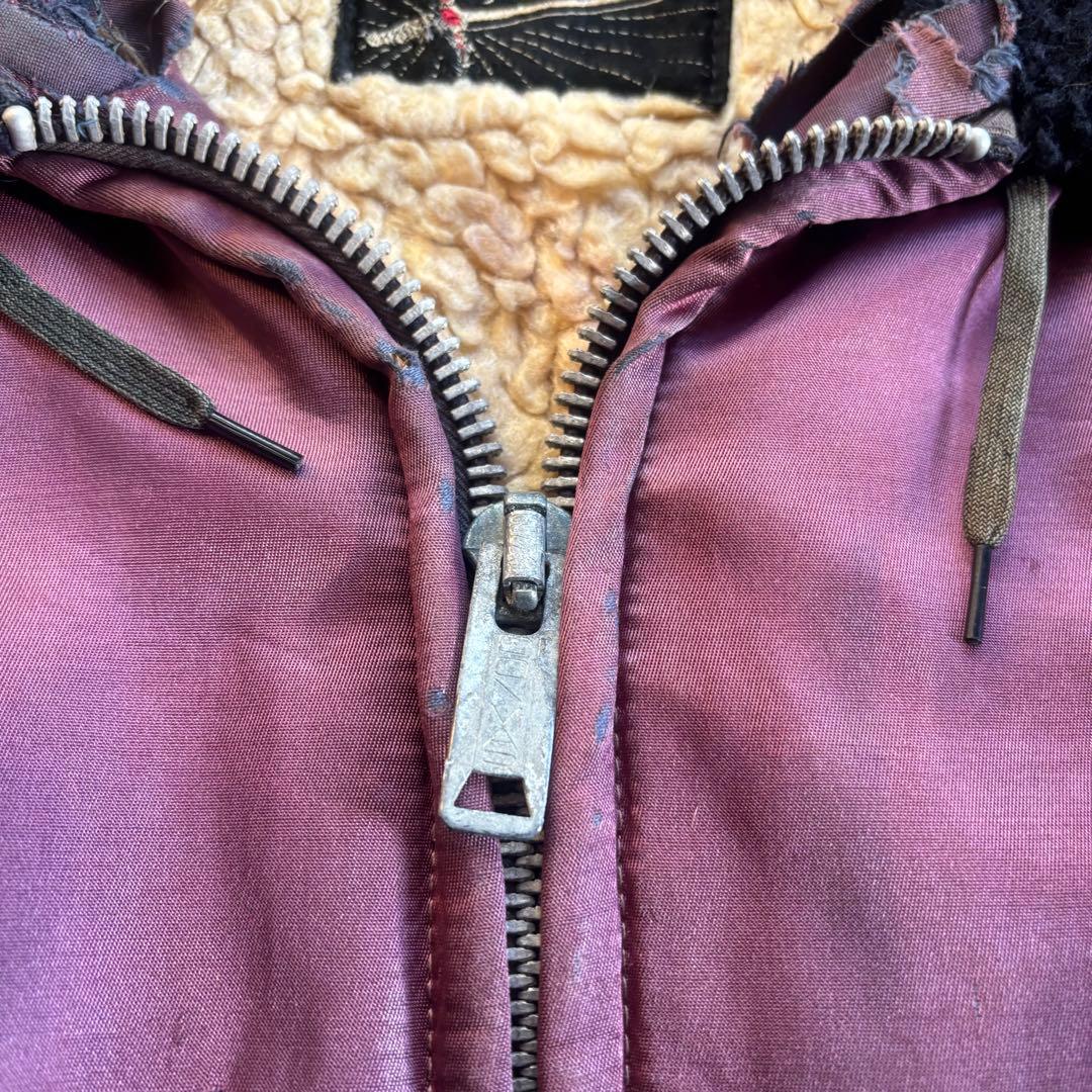 古着　50s b-15 タイプ　フライトジャケット　襤褸　茄紺