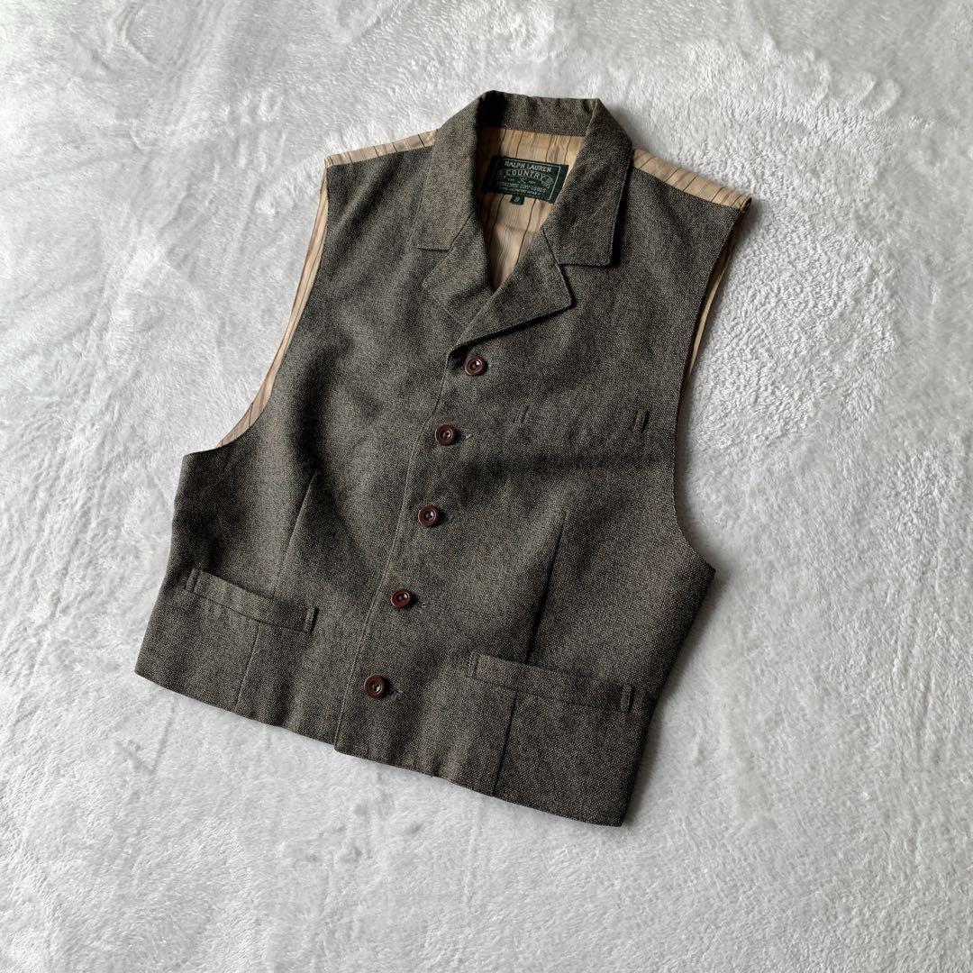 超希少 90s ラルフローレン ポロ カントリー ベスト ジレ ウール