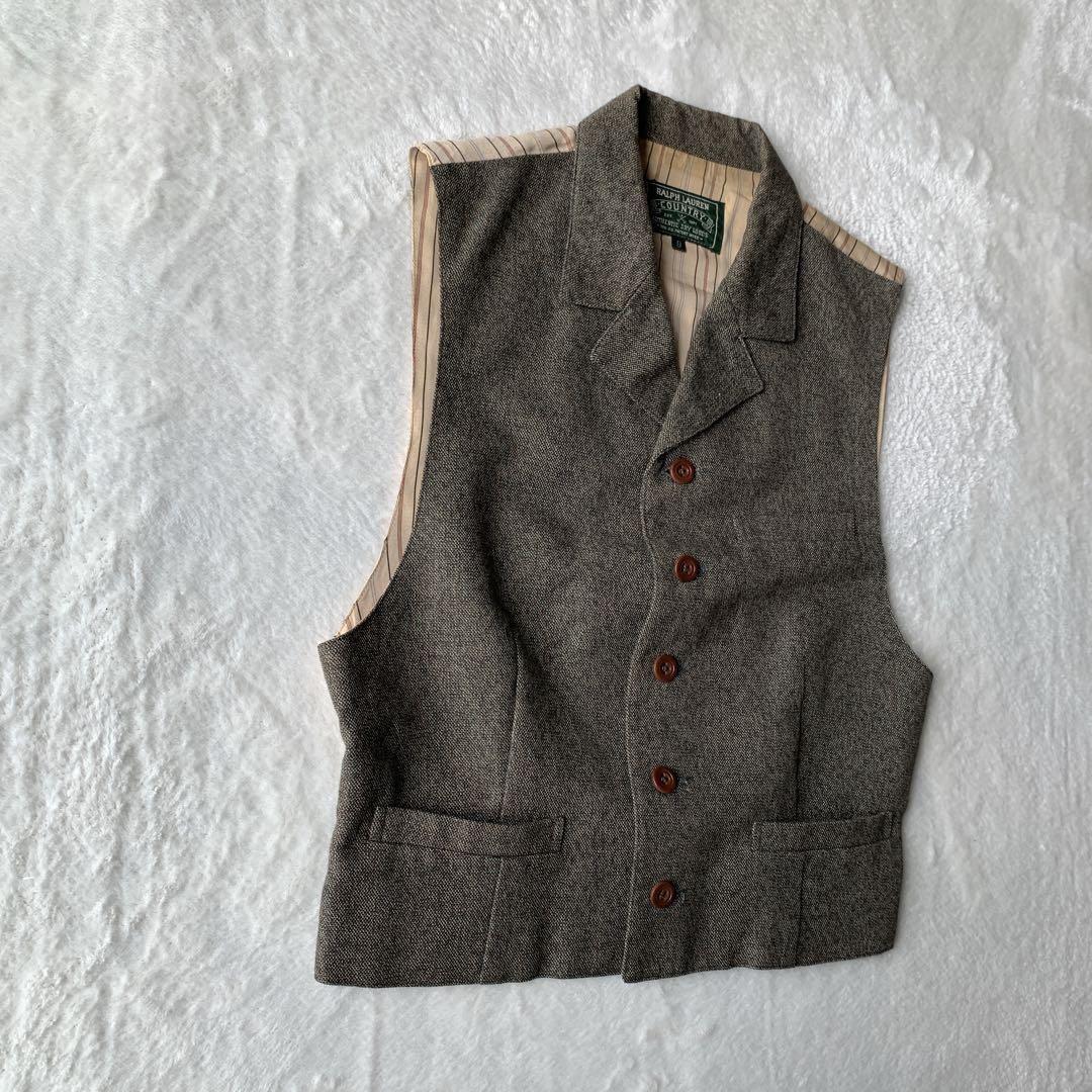 超希少 90s ラルフローレン ポロ カントリー ベスト ジレ ウール