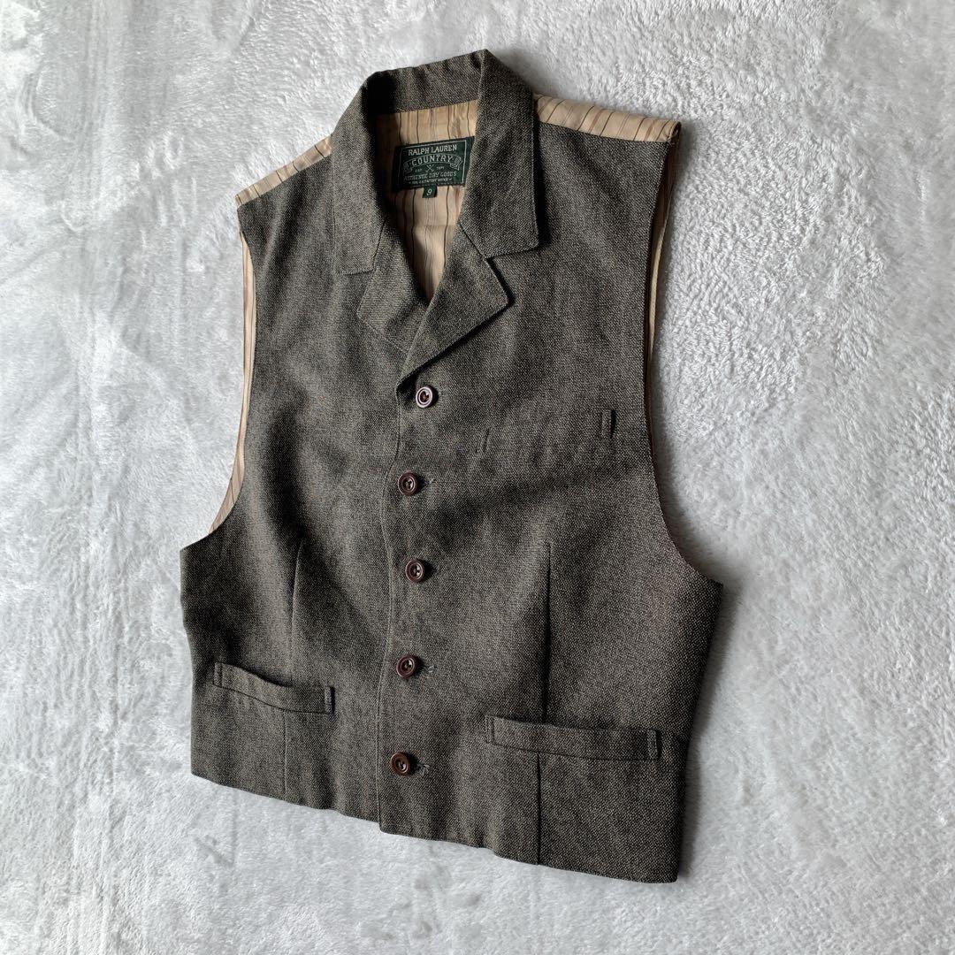 超希少 90s ラルフローレン ポロ カントリー ベスト ジレ ウール
