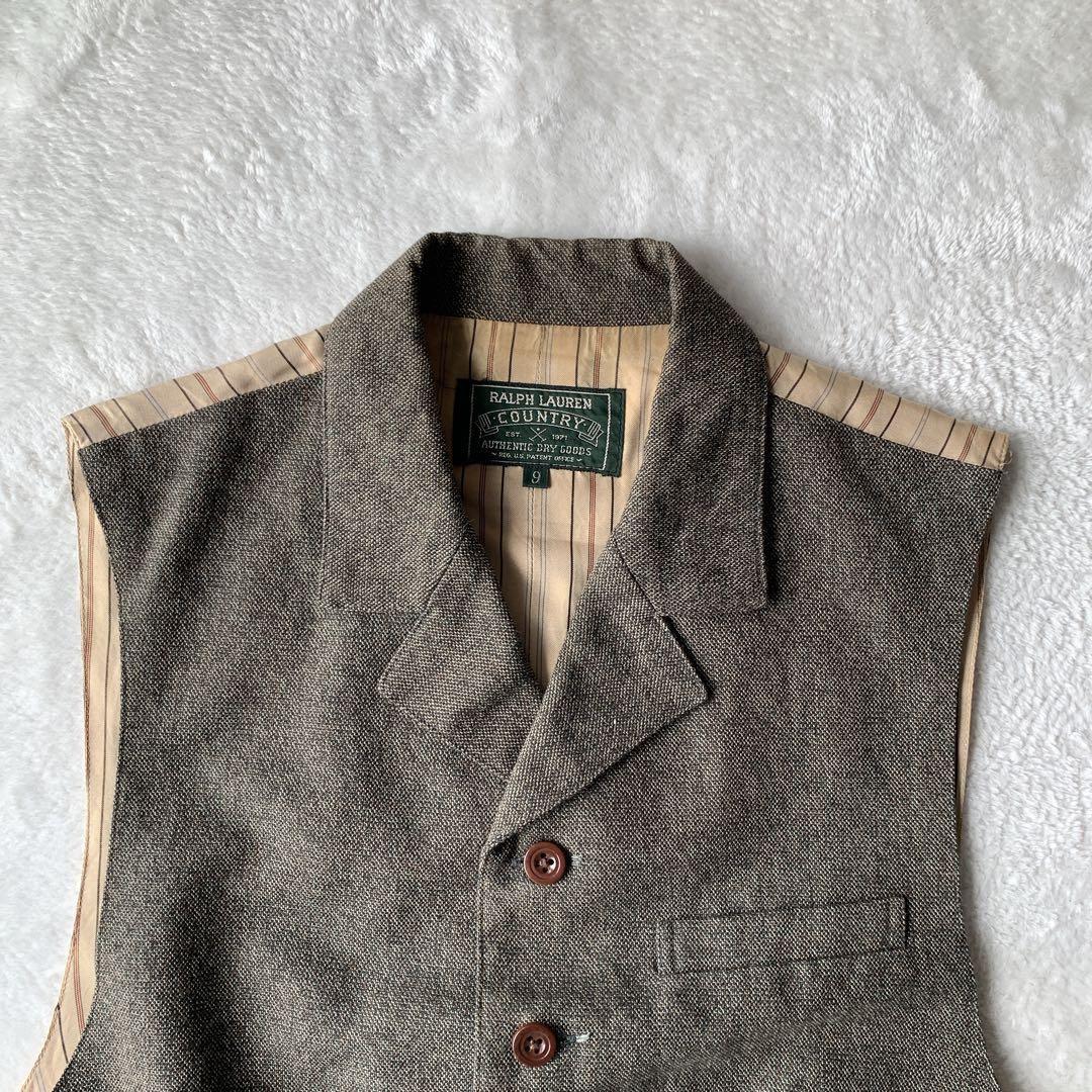 超希少 90s ラルフローレン ポロ カントリー ベスト ジレ ウール