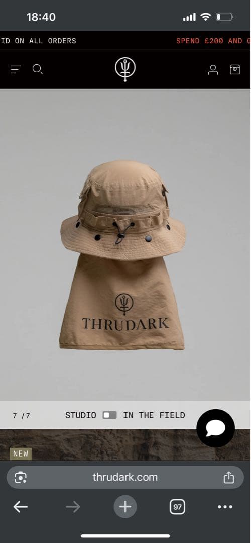 帽子 NEW ERA DESERT STORM BUCKET HAT ThruDark
