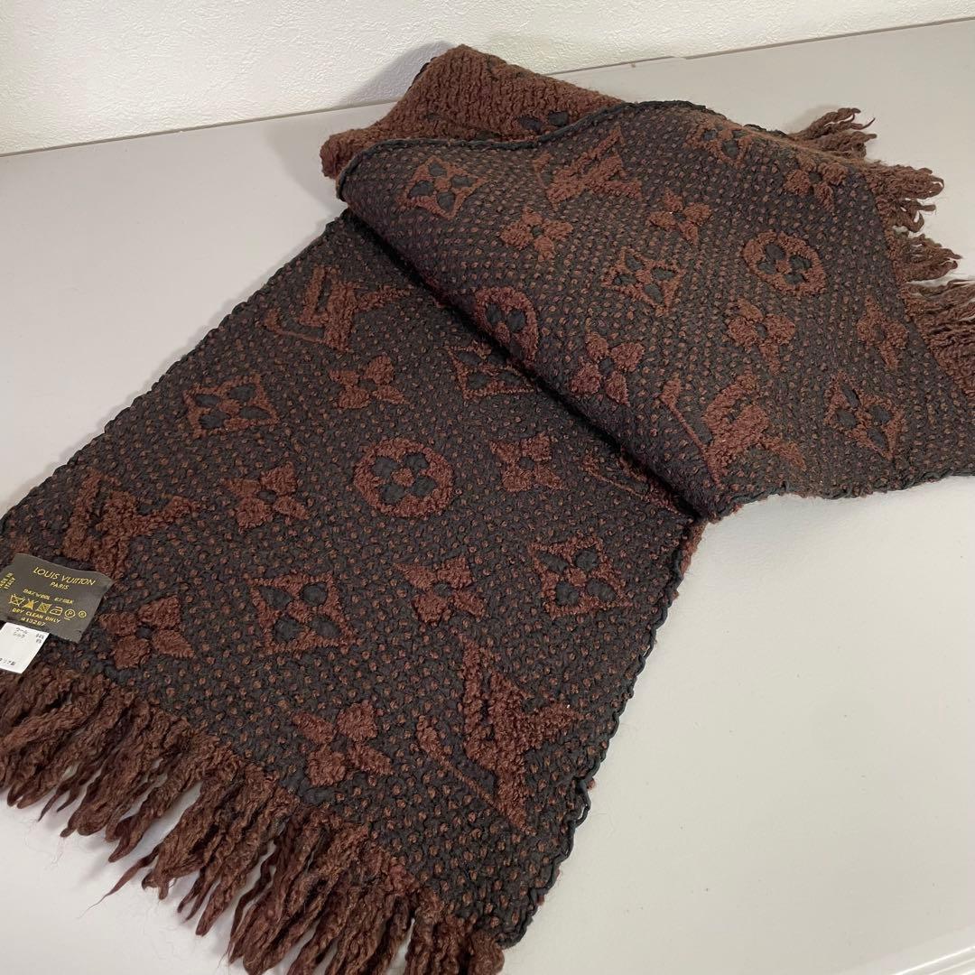 C*a様 Louis Vuitton エシャブルロゴマニア　ブラウン マフラー