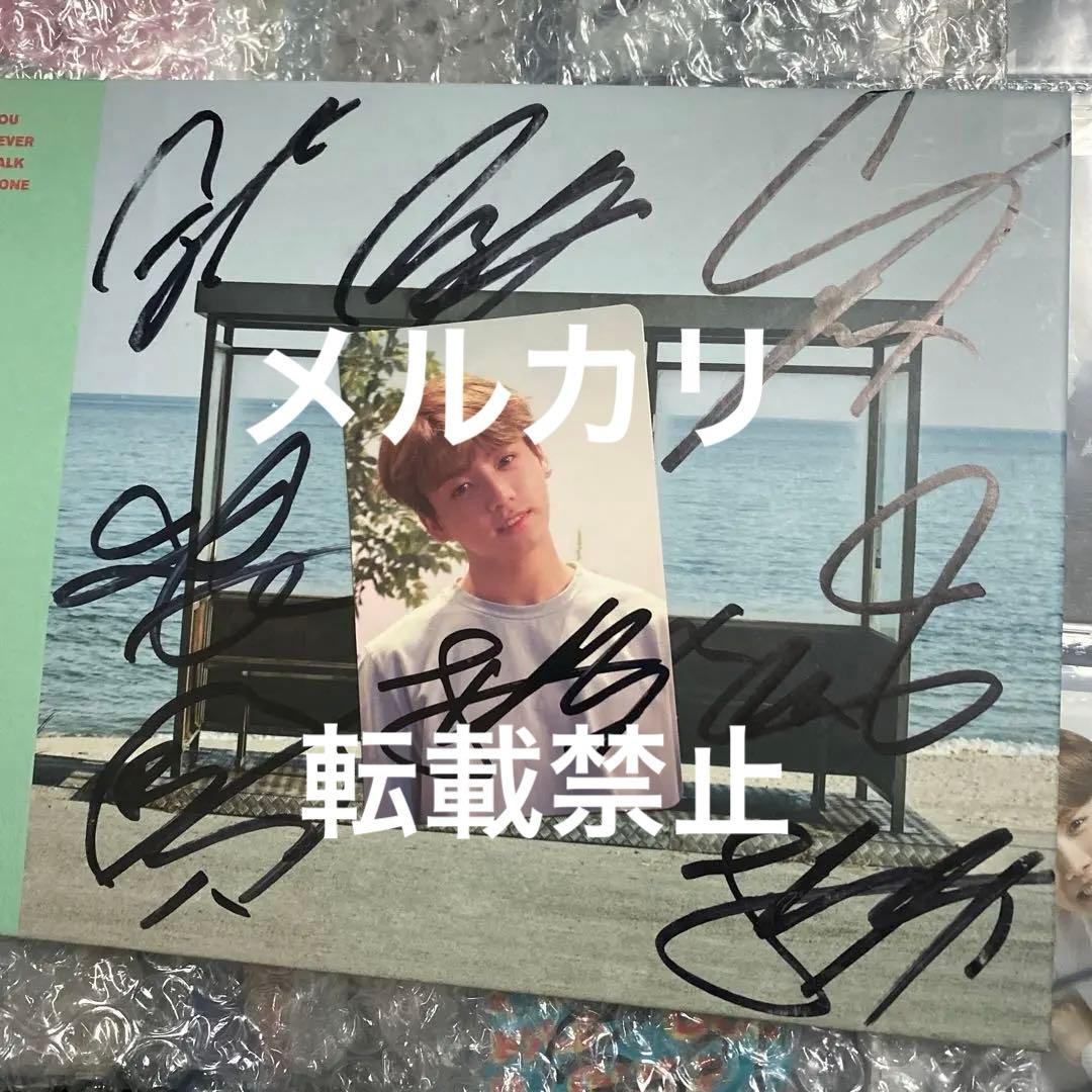防弾少年団　サイン　直筆　グクサイントレカ付き