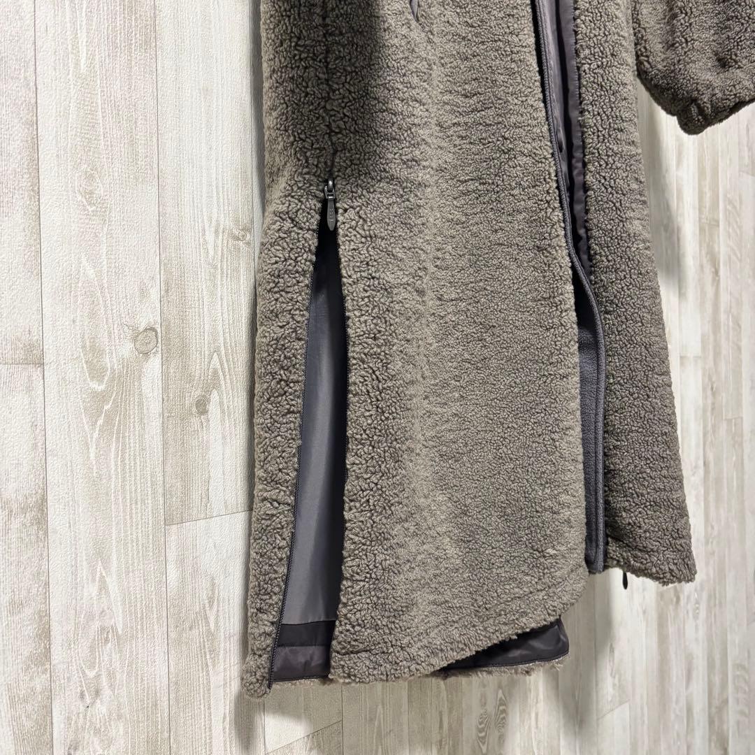 ラディエイト☆ファーフーデッドボアコート ロングコート フォックスファー M