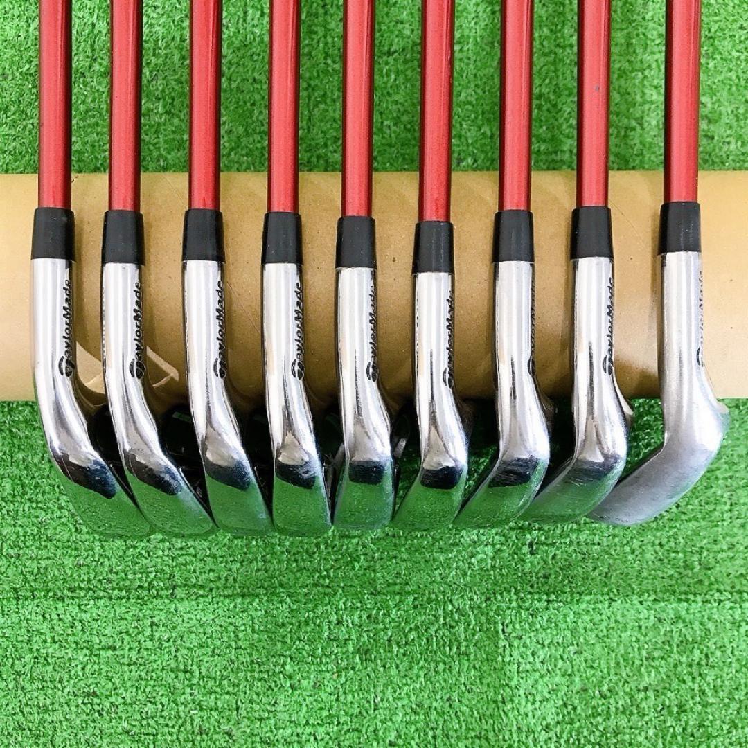 チ35★テーラーメイド R9 豪華9本アイアンセット S Motore60メンズ