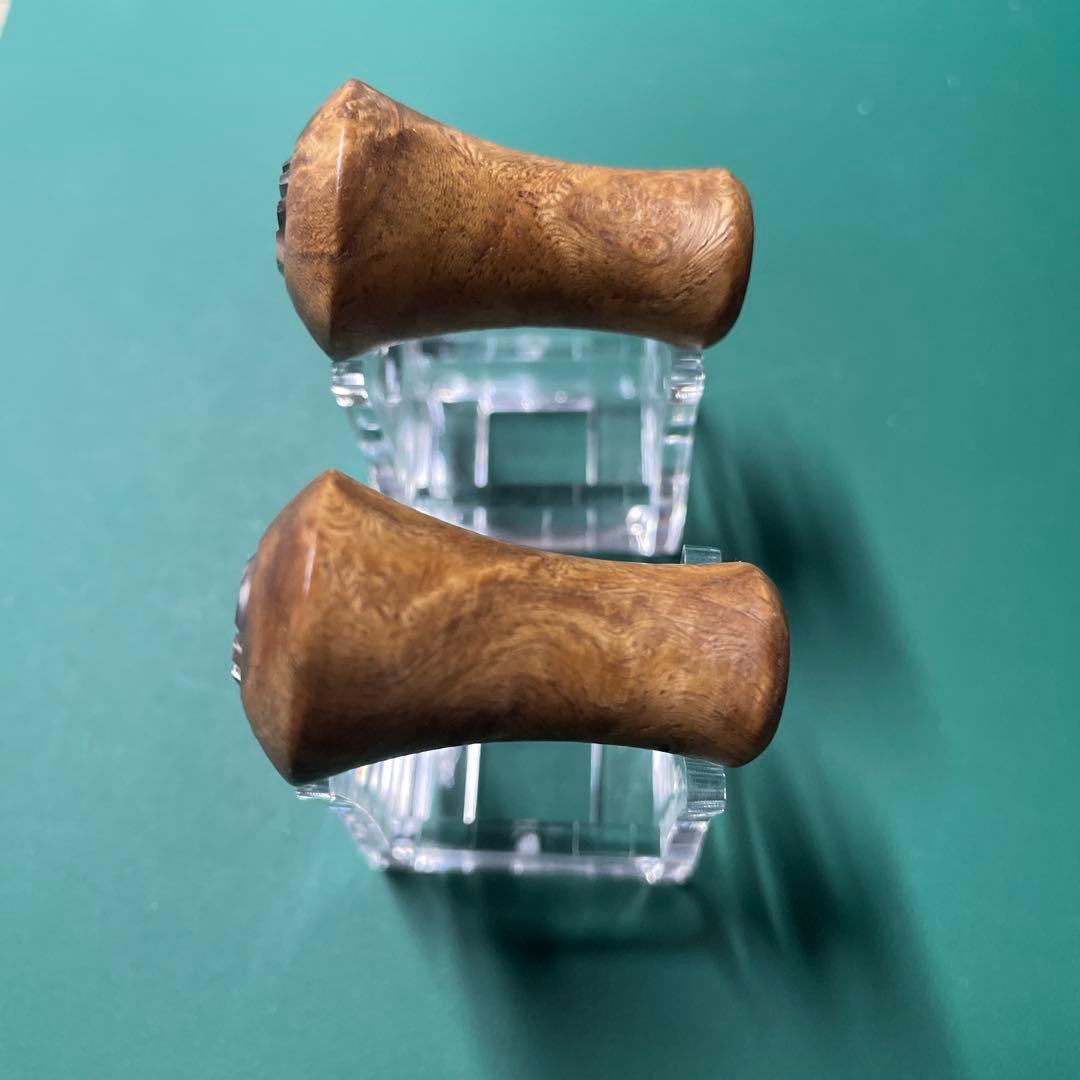 【スプリームスタイル】ハンドルノブ マーブルウッド ラウンドタイプ【キャップ付】