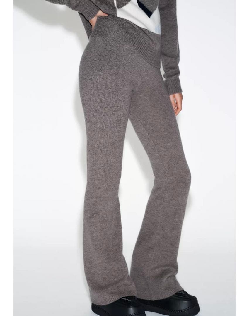 ZARA ザラ 90%ウールFLAREスキーコレクションパンツ S