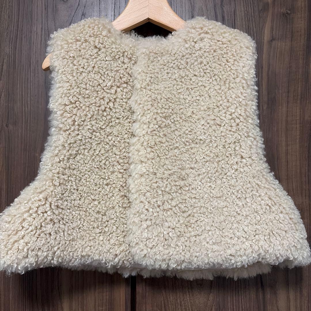 トップス HYKE FAUX SHEARLING CROPPED VEST