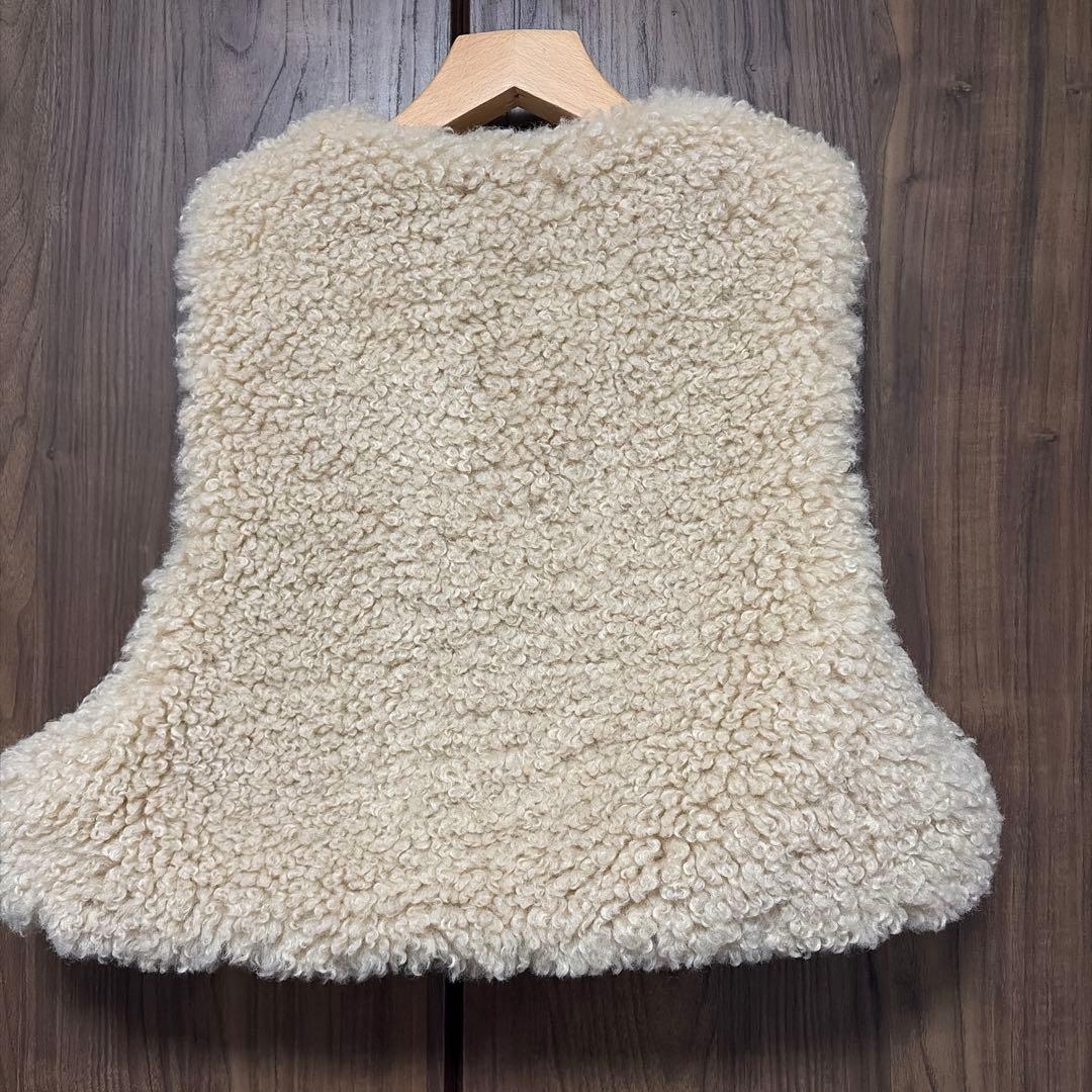 トップス HYKE FAUX SHEARLING CROPPED VEST