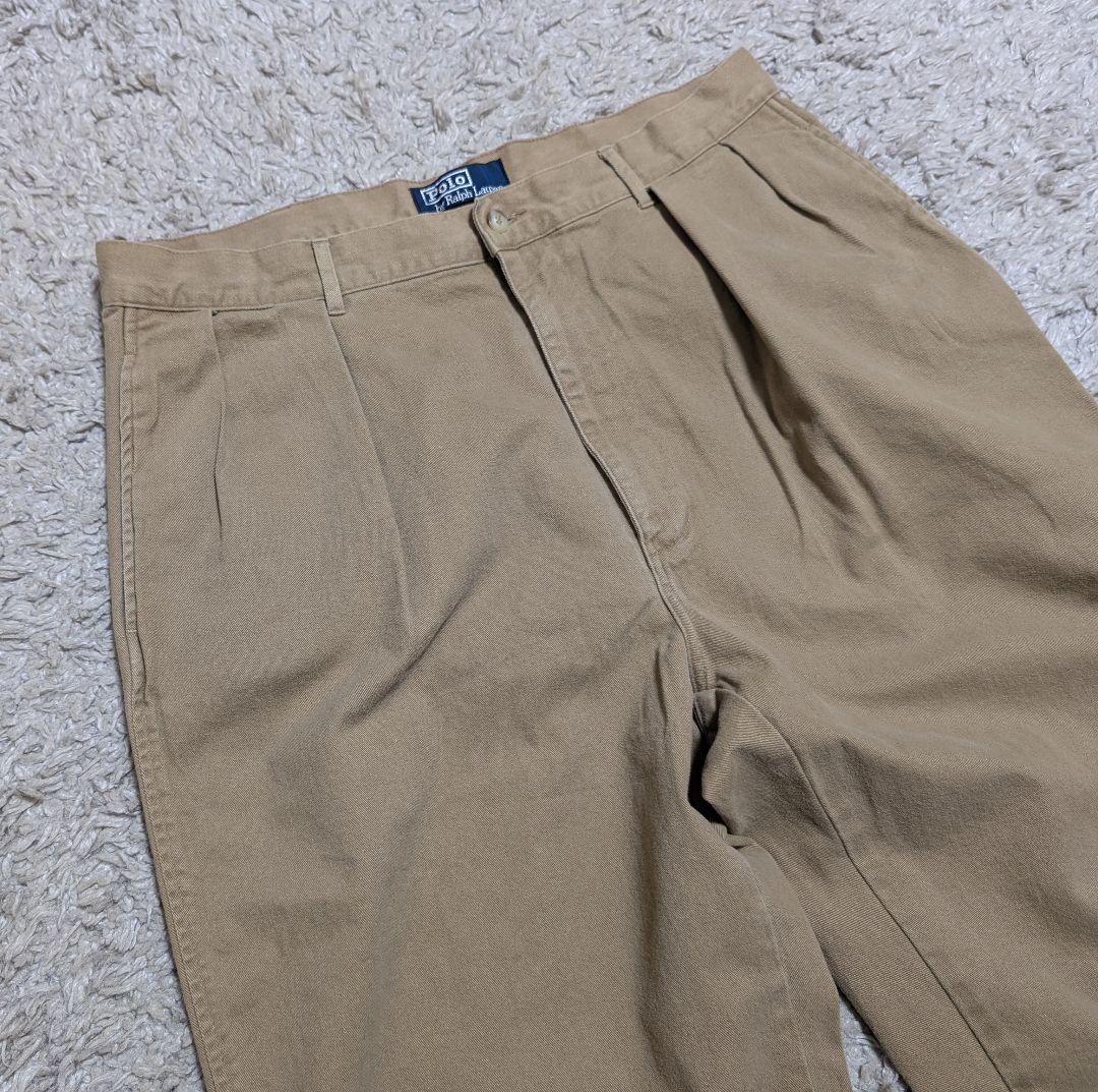 90s ラルフローレン 初期タグ ANDREW 2タック ポロチノ W36