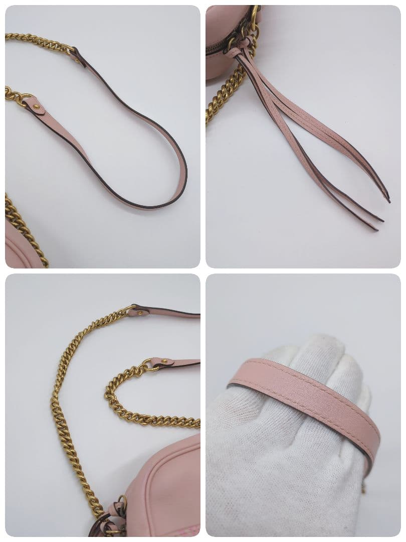 【入手困難・美品】グッチ☆チェーンショルダー ゴースト GGマーモント レザー