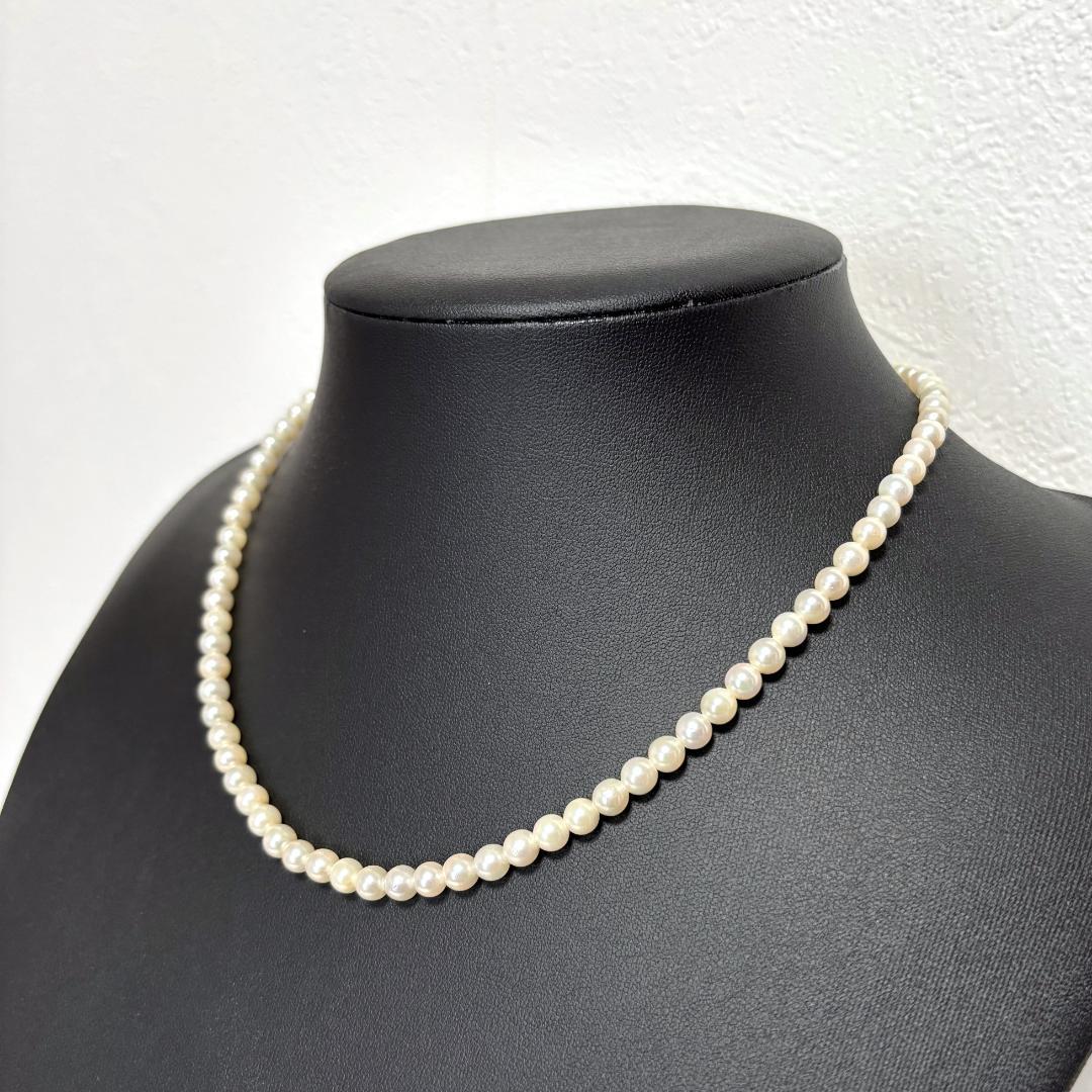 あこや本真珠 ネックレス 4.80mm～5.40mm K14 ミニ鑑別書 糸替済