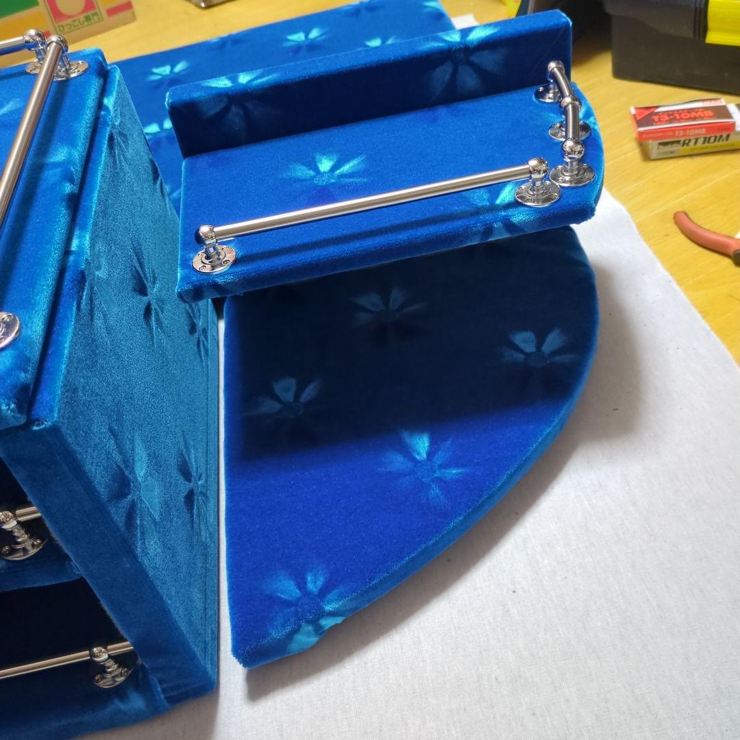 【hiro.0000】① コンソールBOX棚3点【コスモスブルー】