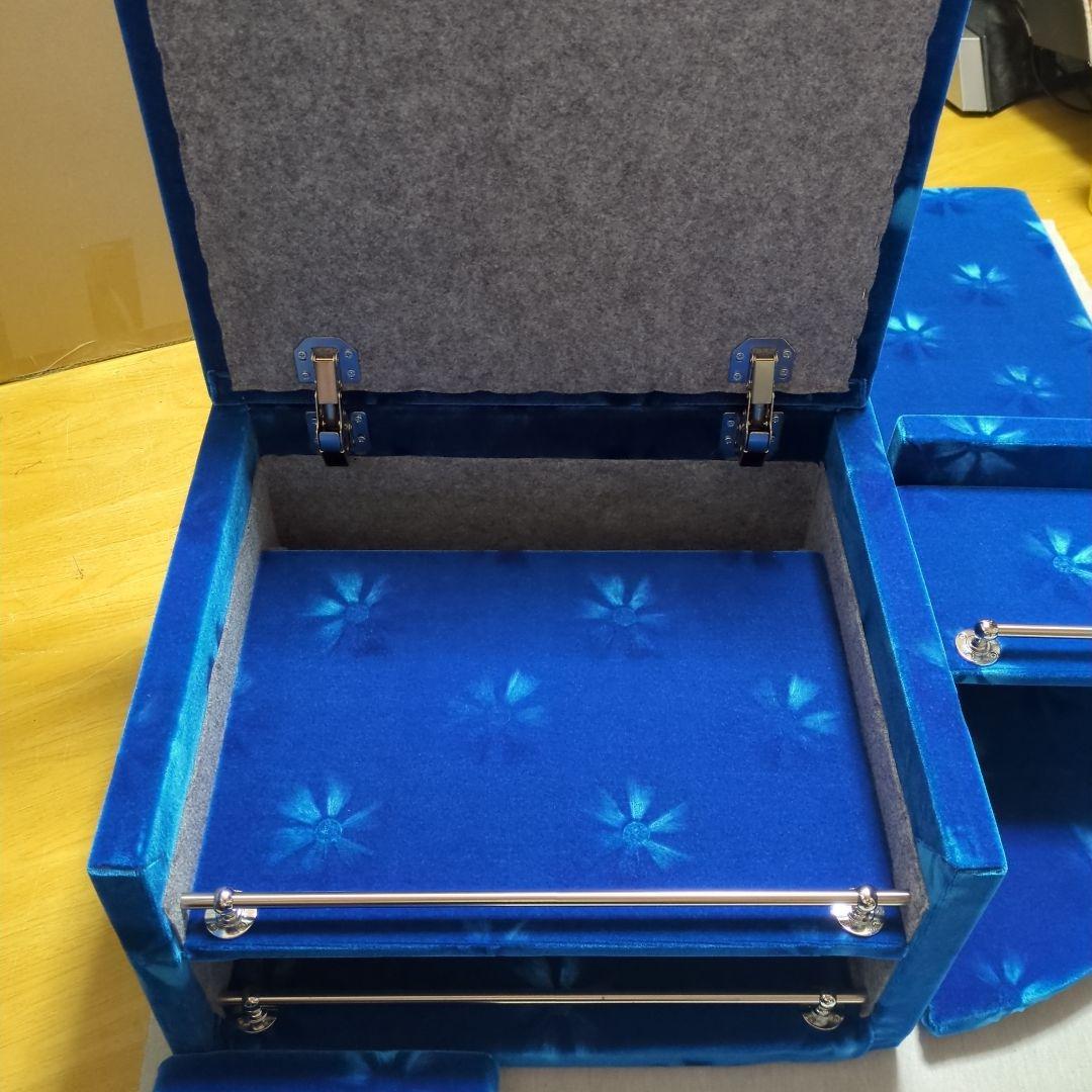 【hiro.0000】① コンソールBOX棚3点【コスモスブルー】