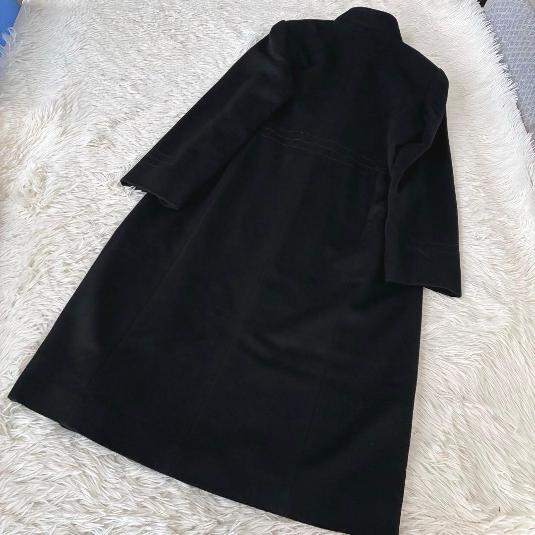 割引済み⭐︎Leilian カシミヤ100% スタンドカラー　比翼　ロングコート