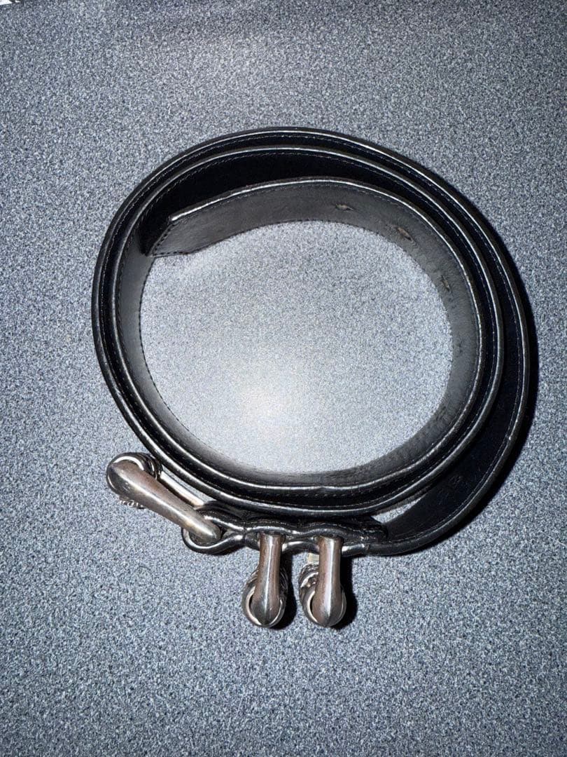 クロムハーツ（原本無）ケルティックローラーレザーベルト38インチ