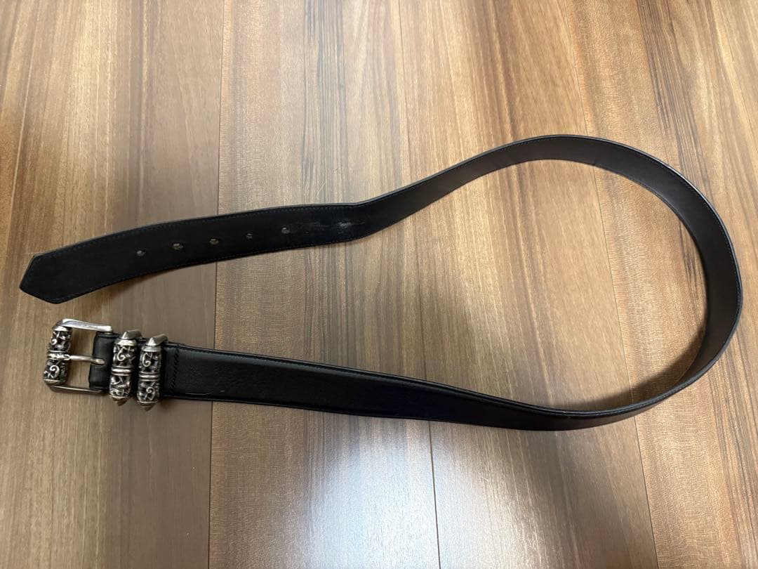 クロムハーツ（原本無）ケルティックローラーレザーベルト38インチ