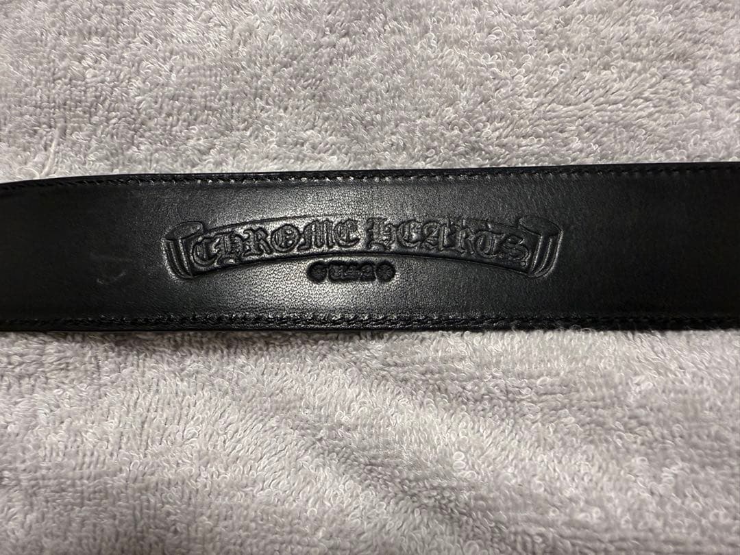 クロムハーツ（原本無）ケルティックローラーレザーベルト38インチ