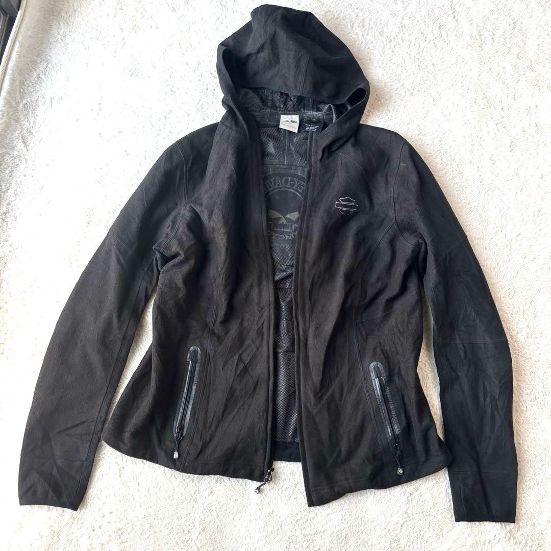 Harley-Davidson フード付きジャケット ブラック　春、夏、秋に