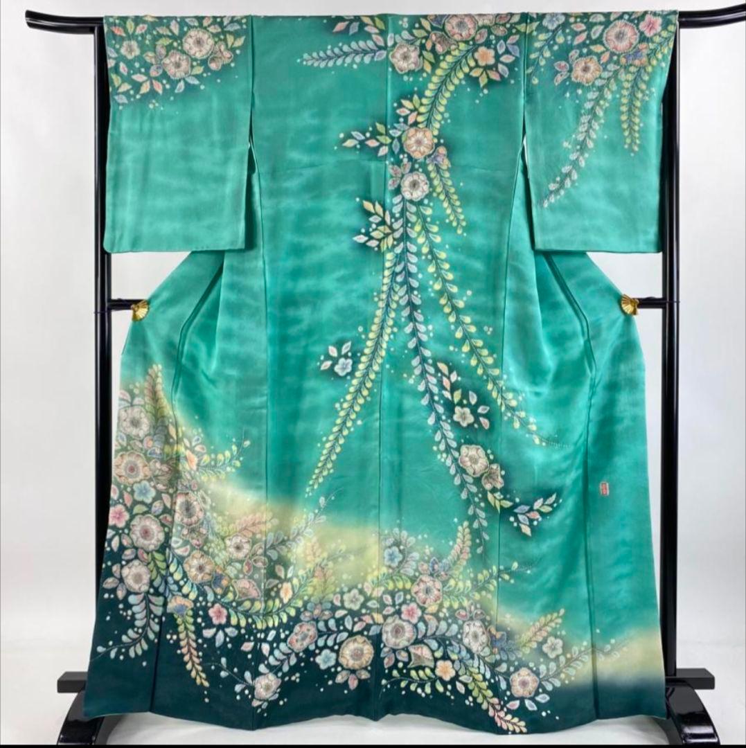 プロフ必読☆翠山工房☆徳永憲峯☆辻が花☆絞り☆銀通し