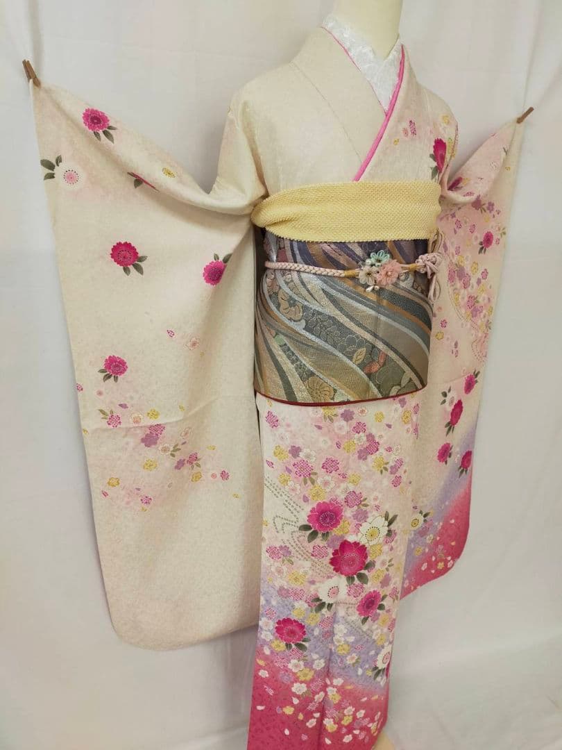 売約済み【Princess- Style】★★正絹　振袖セット(振袖長襦袢)★★