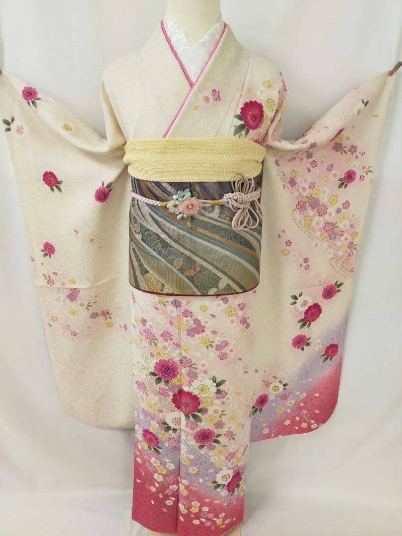 売約済み【Princess- Style】★★正絹　振袖セット(振袖長襦袢)★★