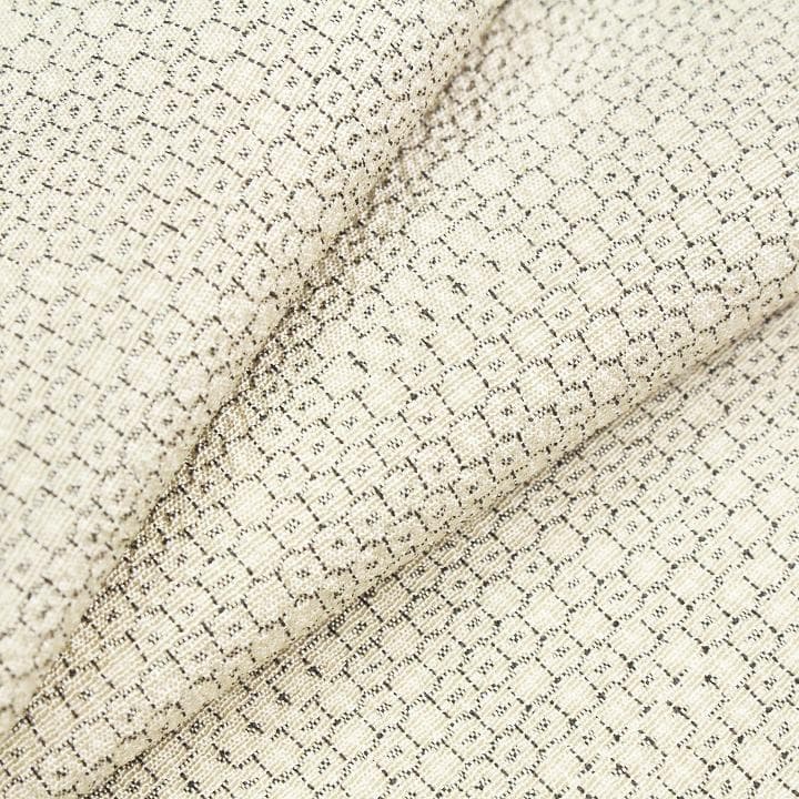 裄６７ｃｍ　名門【やまだ織】　エクリュの【本塩沢・塩沢御召】　美品のお着物です