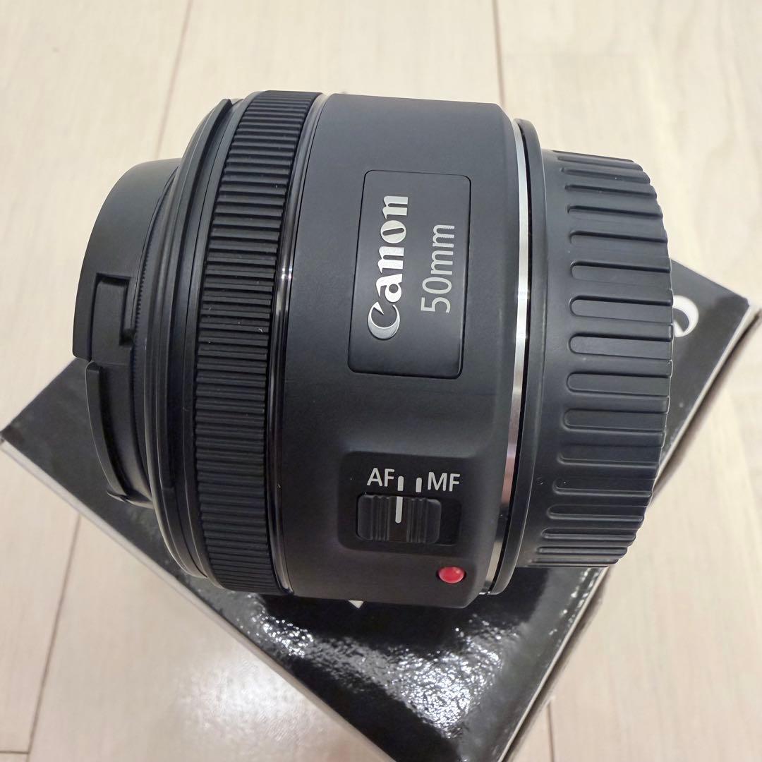 美品★ Canon EF50mm F1.8 STM 単焦点レンズ★フィルター付