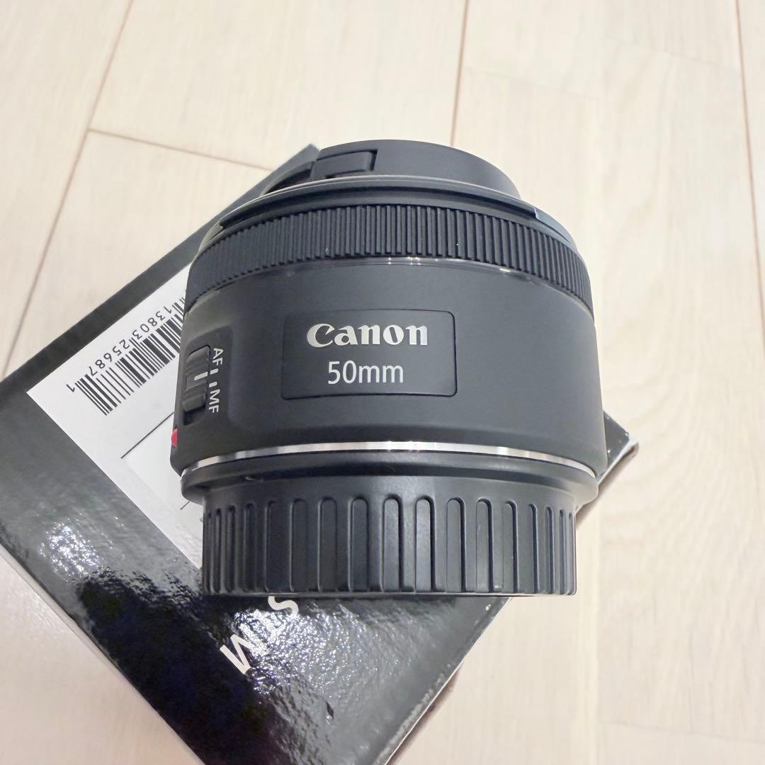 美品★ Canon EF50mm F1.8 STM 単焦点レンズ★フィルター付