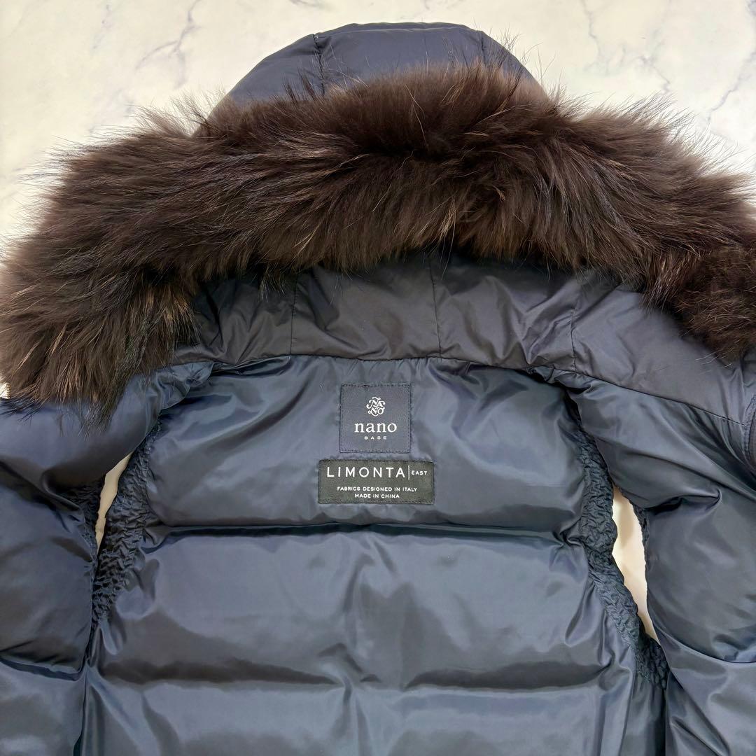 極美品 nanouniverse BASE LIMONTA ダウンベスト M 黒