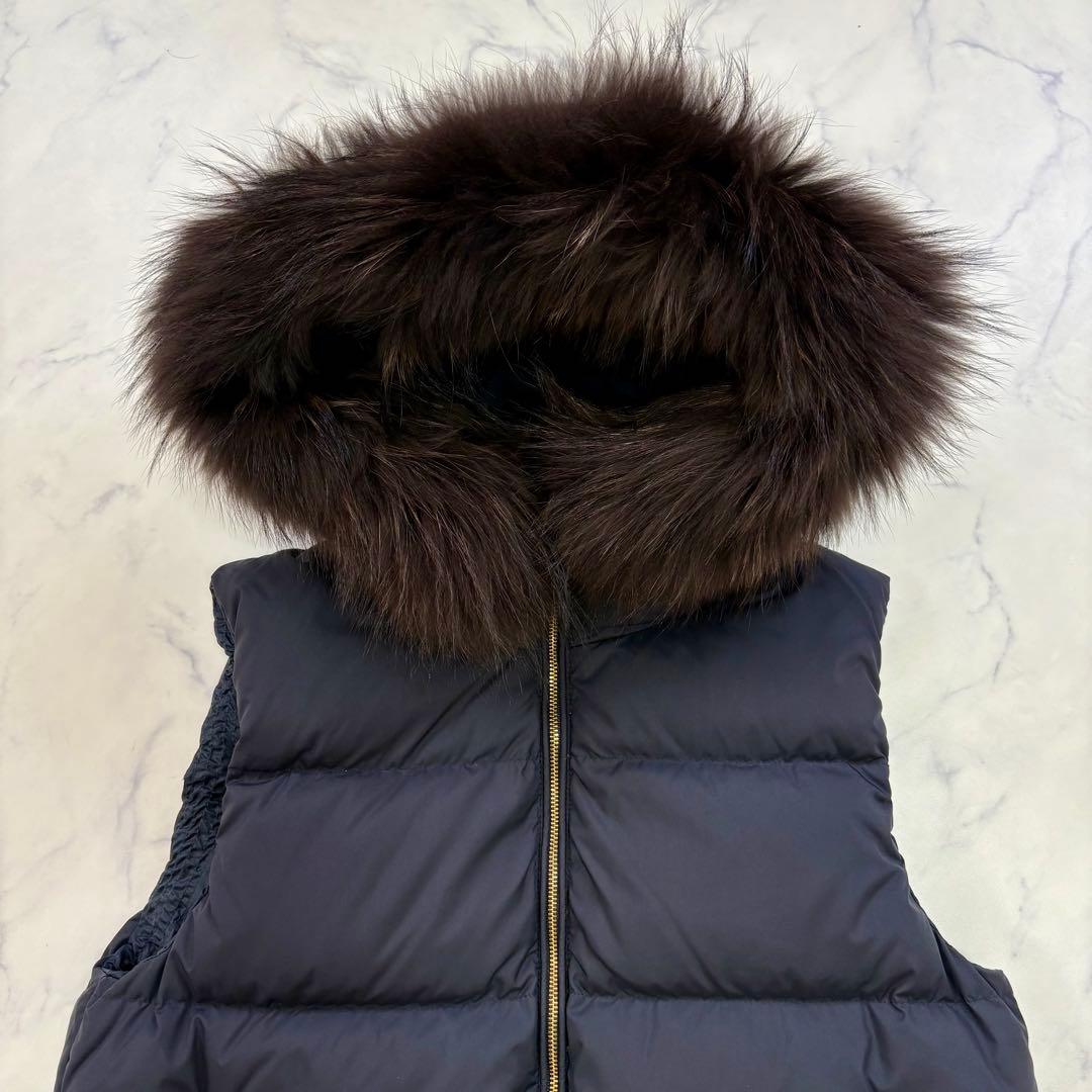 極美品 nanouniverse BASE LIMONTA ダウンベスト M 黒