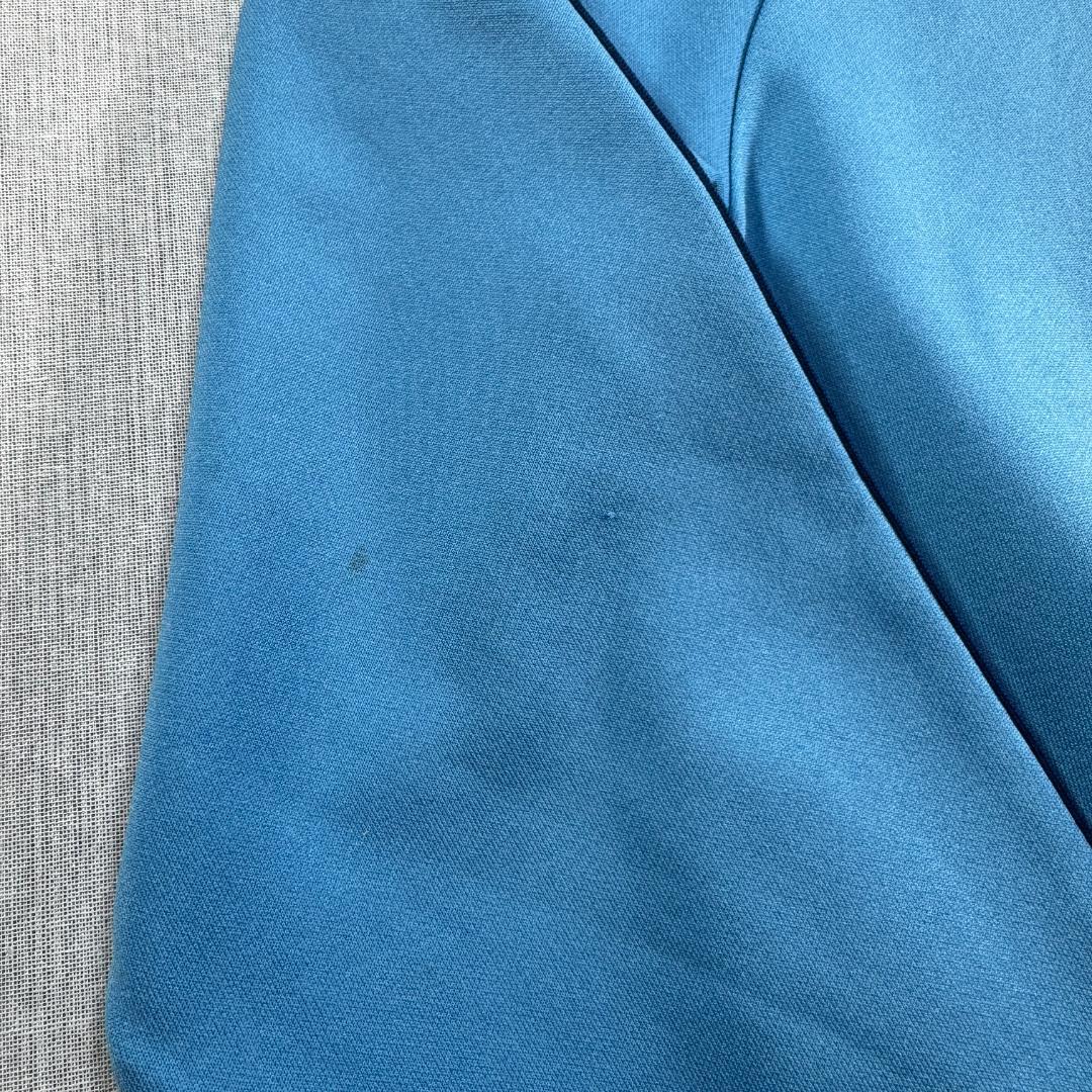 80s adidas アディダス トラックジャケット 水色 デサント製 4号