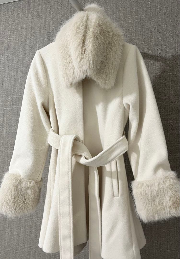 ダーリッチ　Darich　ウエストベルトメルトンコート　FREE　アイボリー