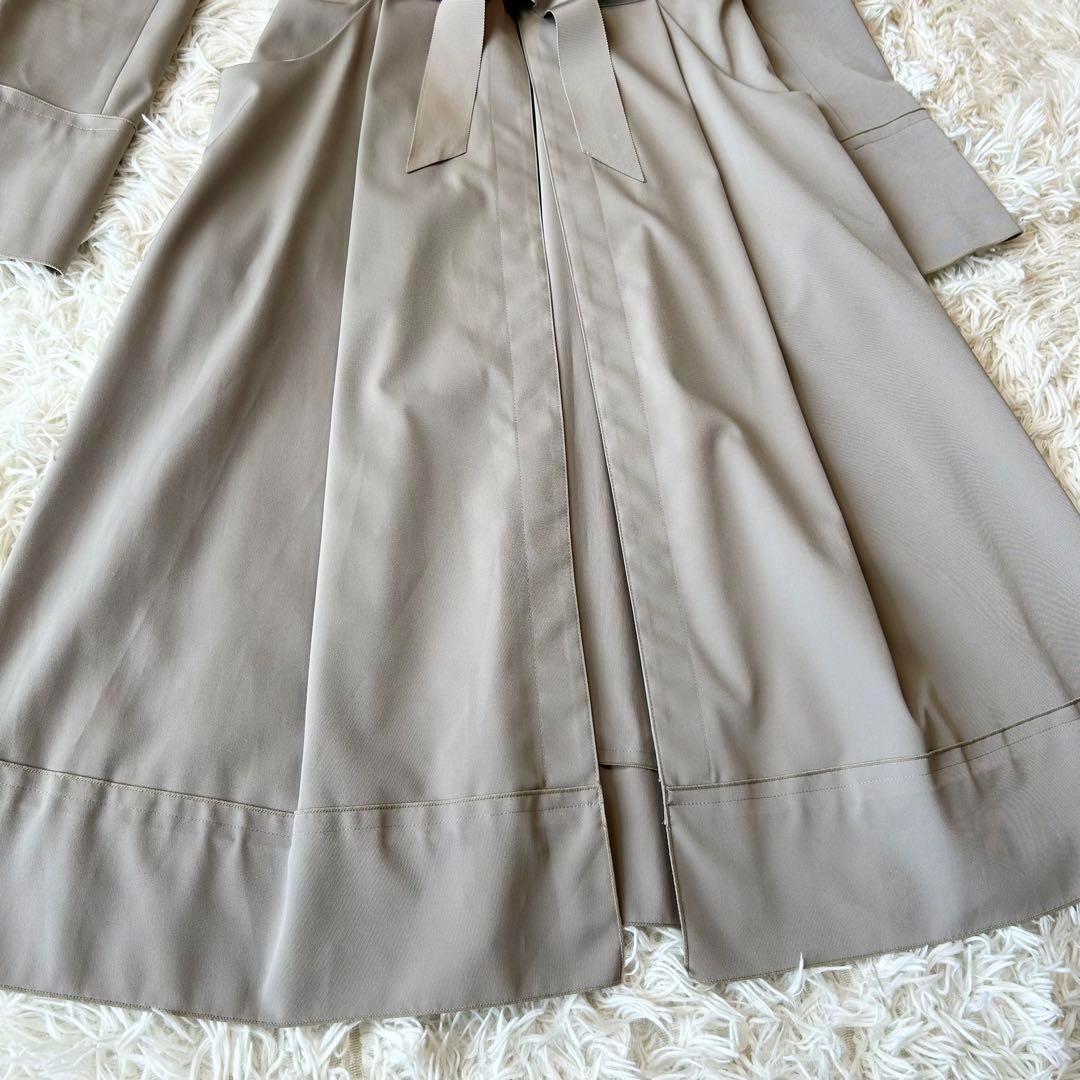 フォクシーニューヨーク 丸襟 Ａライン トレンチコート ベージュ 38