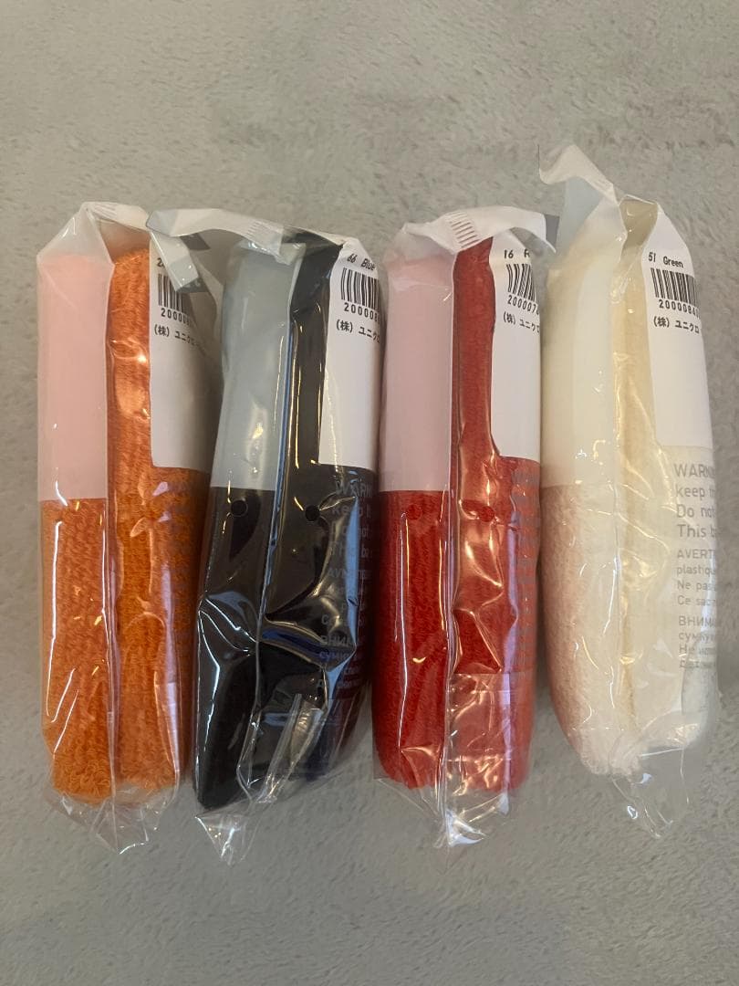 UNIQLO テニス用リストバンド 単色系4点セット 【未開封（未使用）】