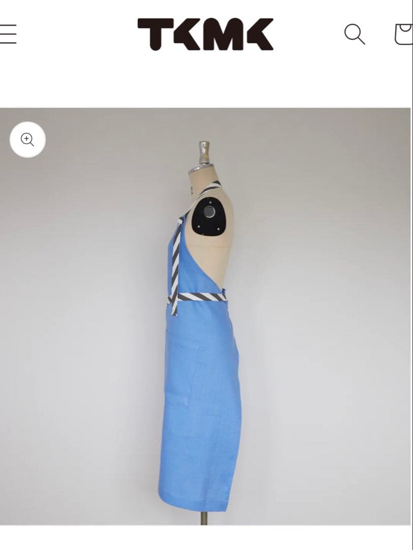 【新品未使用、未開封】タキマキ　エプロン　ブルー