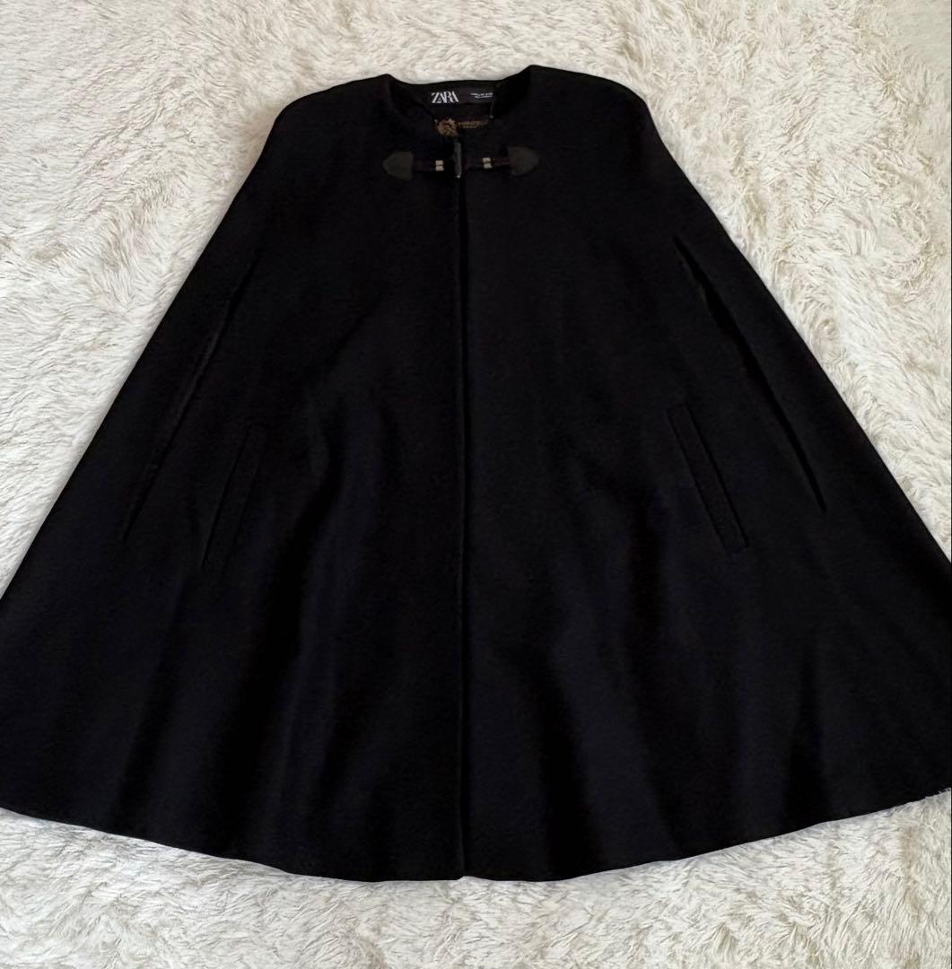美品　ZARA ザラ ポンチョ ケープコート MANTECO Mサイズ