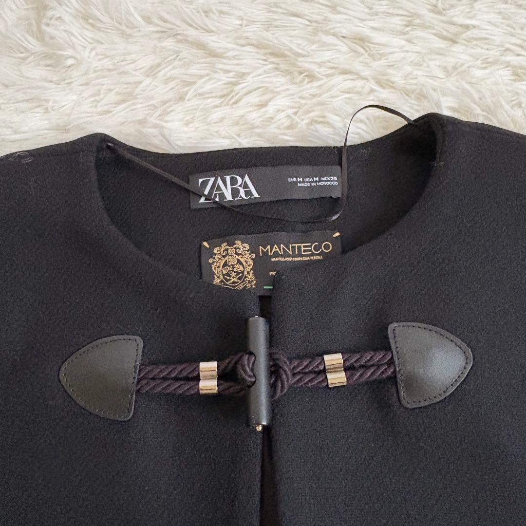 美品　ZARA ザラ ポンチョ ケープコート MANTECO Mサイズ