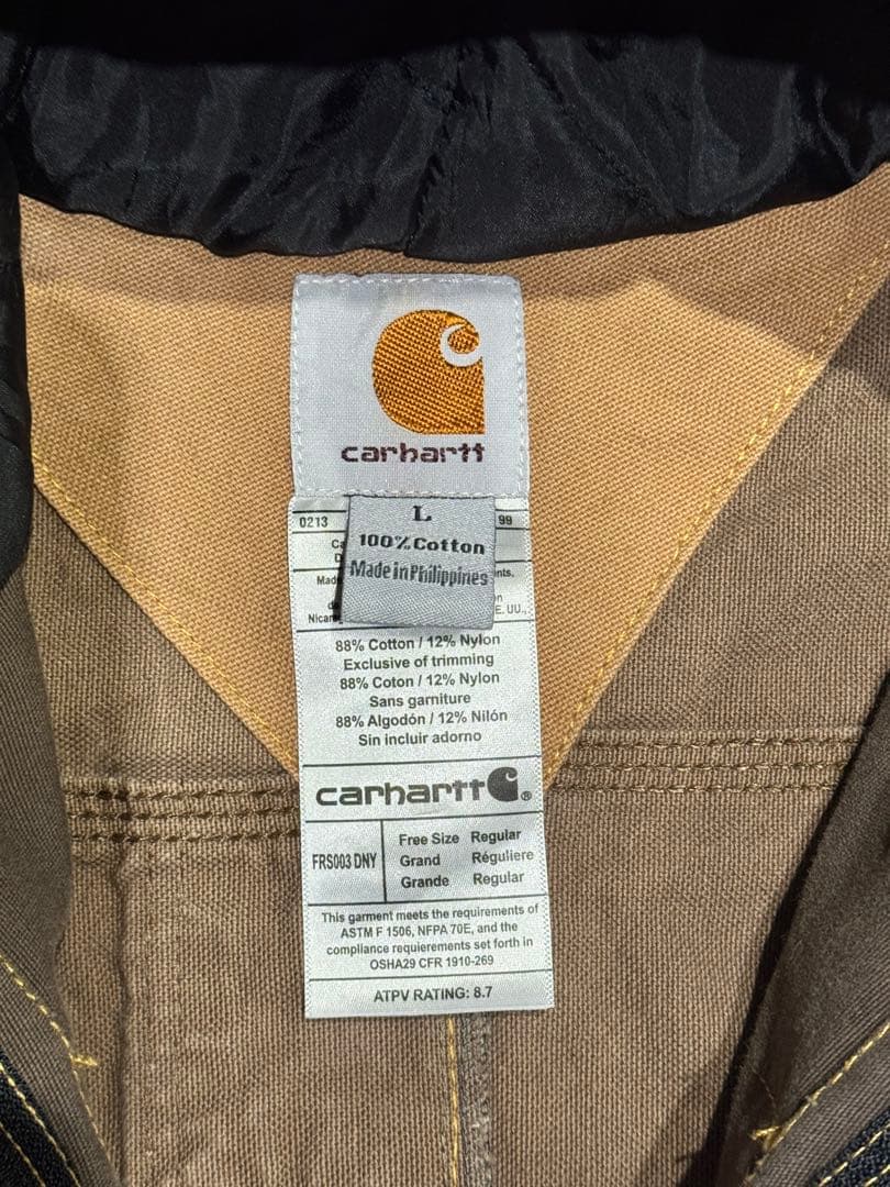 Carhartt リメイク　フード付きカバーオール Lサイズ