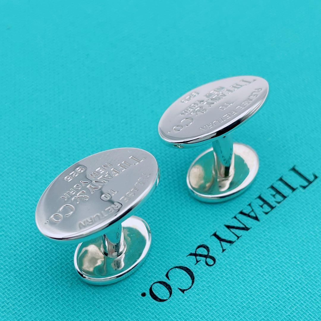 Tiffany & Co. カフスボタン　オーバル　リターントゥ　シルバー925